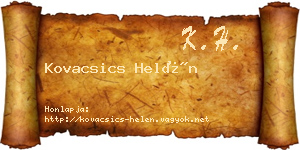 Kovacsics Helén névjegykártya