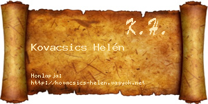 Kovacsics Helén névjegykártya