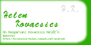 helen kovacsics business card